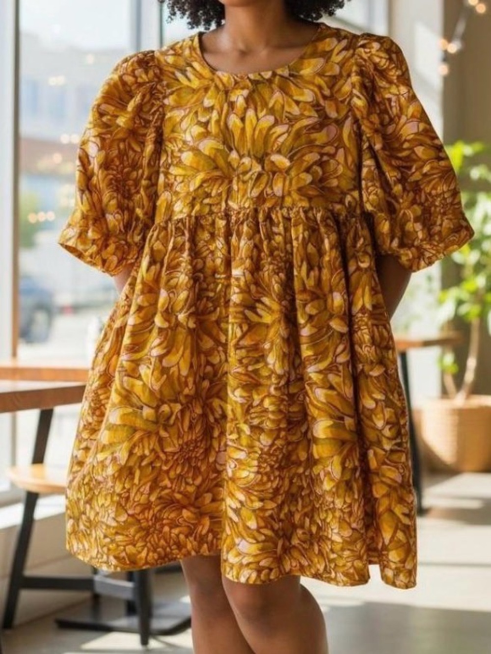 KIKA VARGAS & Target Floral MUM Puff DRESS 1x